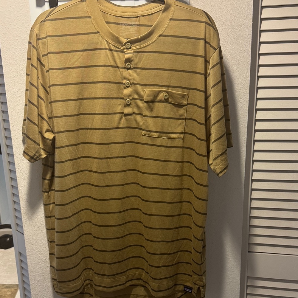 Patagonia Brown Striped Button Down Shirt NWOT